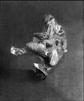 Etude pour un portrait de Pierre-François #39, 2022, graphite et fusain sur papier, 200x150cm. Courtesy de l'artiste et de la galerie Nathalie Obadia, Paris/Bruxelles