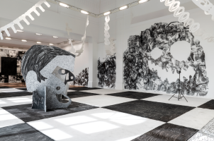 Jérôme Zonder, Joyeuse Apocalypse !, vue de l'exposition. Casino Luxembourg – Forum d'art contemporain, 2023