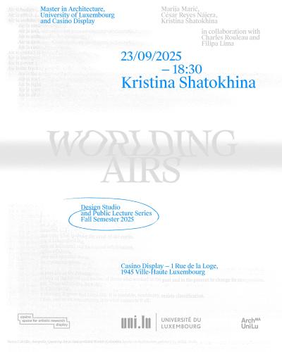 Worlding Airs. Graphisme : Inès Hosni